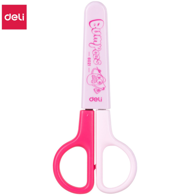 Kéo học sinh 121mm Deli - Hồng/Xanh - 1 chiếc - E6021