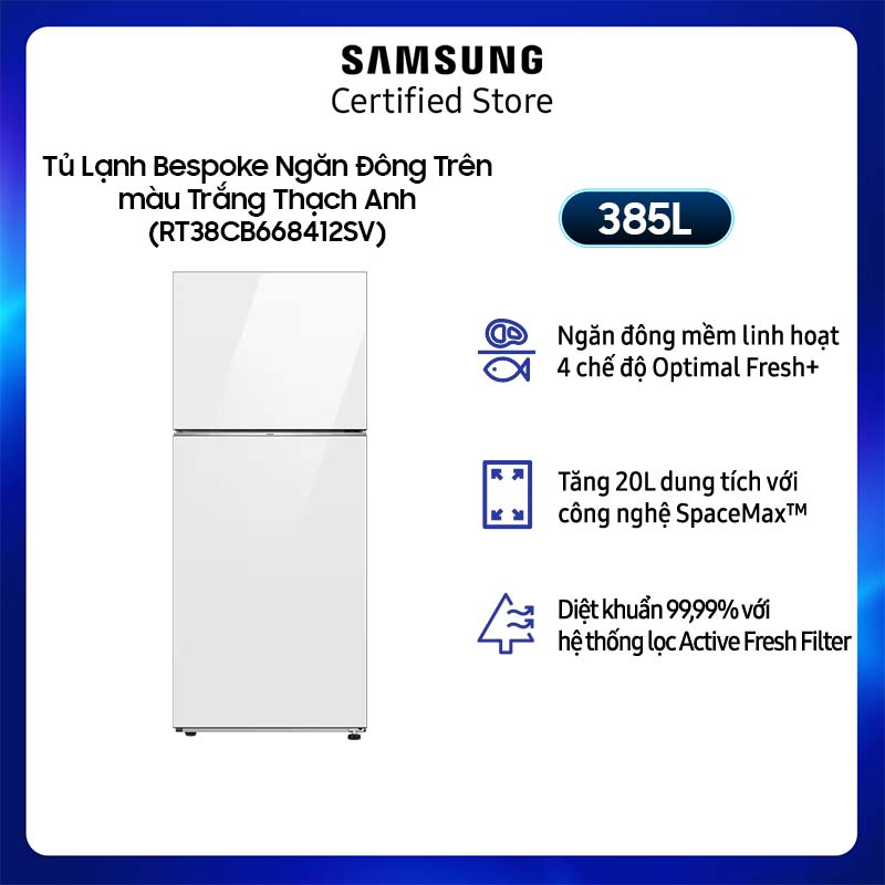 [Chỉ Giao + Lắp Hà Nội] Tủ lạnh Samsung Inverter 385 lít RT38CB668412SV
