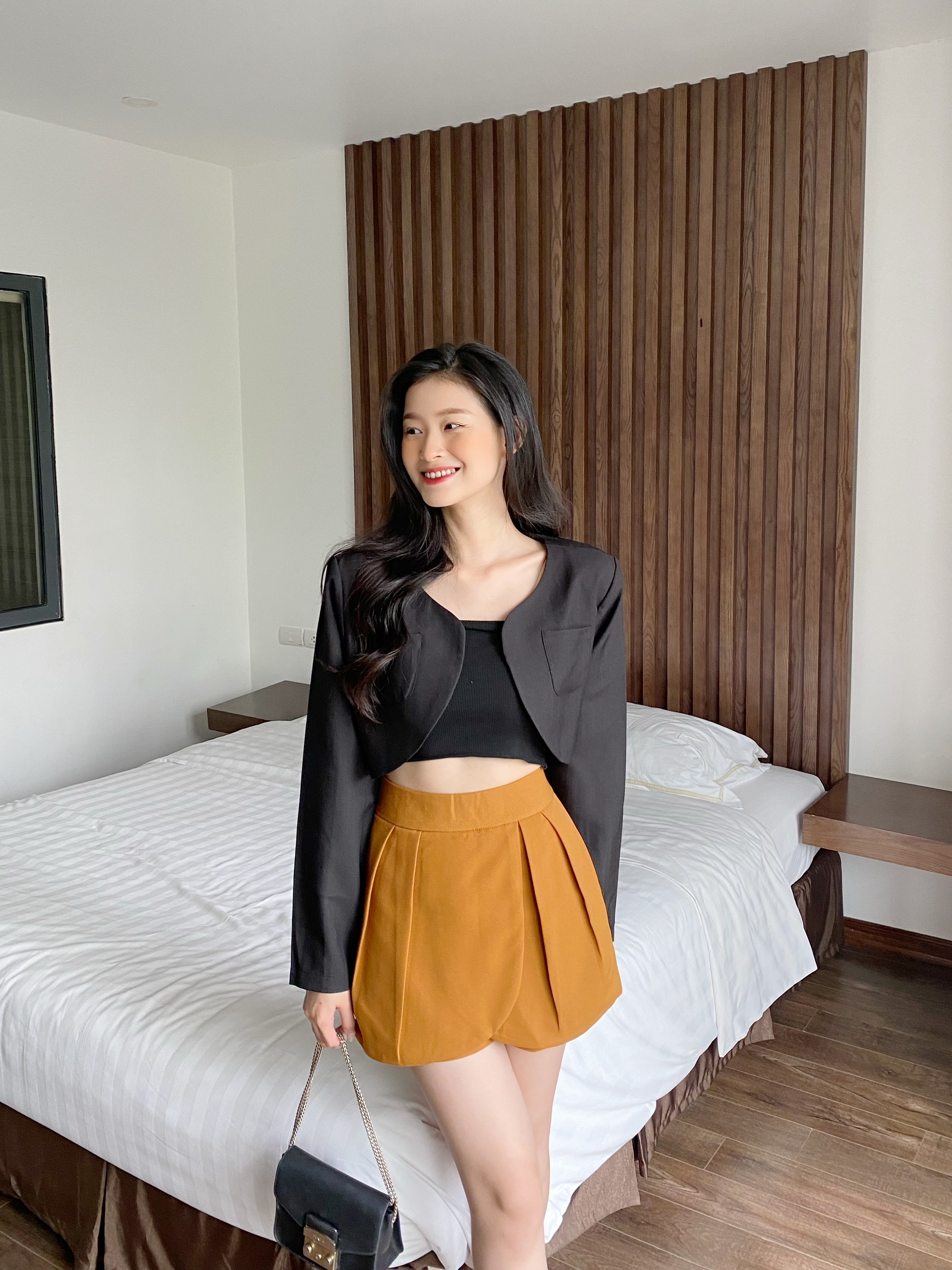 YU CHERRY | Áo Mini Tank Top Blazer YA428