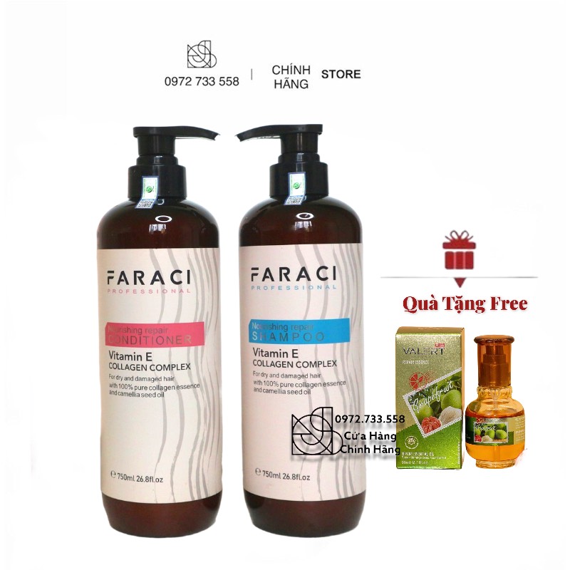 Gội Xả + tinh dầu Faraci Siêu Mềm Mượt 750ml