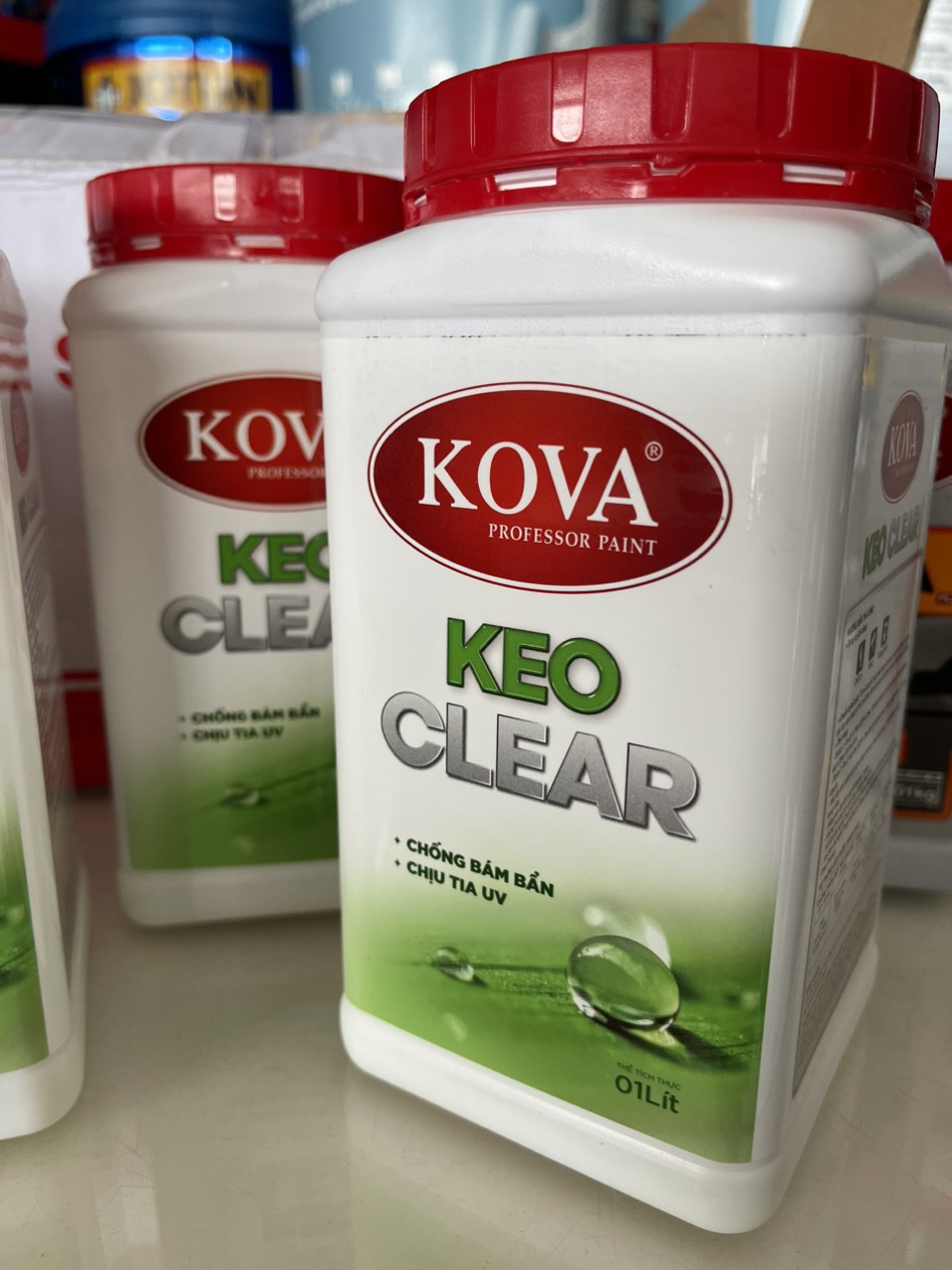 Keo phủ bóng (keo bóng nước) KOVA CLEAR W 1KG