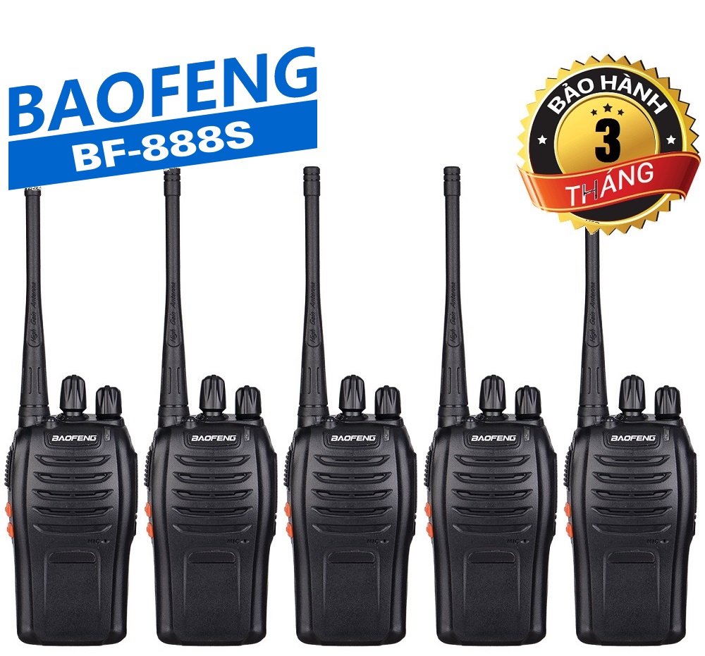 Bộ 05 Bộ đàm Baofeng BF-888S - BH:3 Tháng