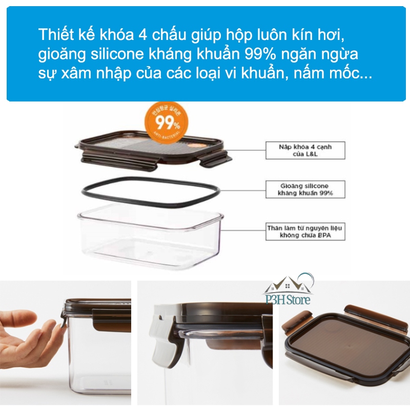 Hộp bảo quản thực phẩm Lock&Lock Bisfree Modular dung tích 1.8L LBF410