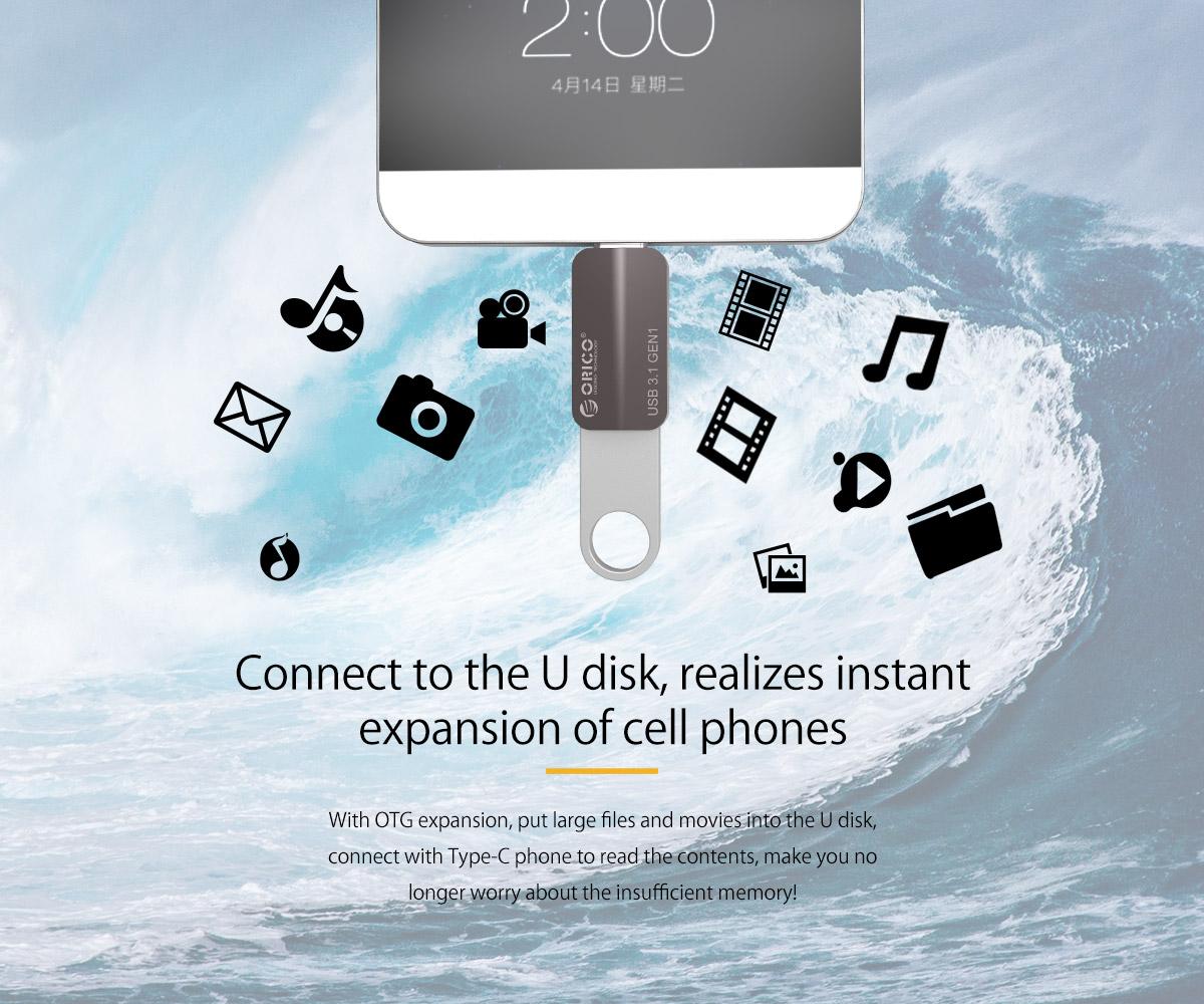 Đầu chuyển OTG cổng TypeC chuẩn USB 3.1 Orico CTA2