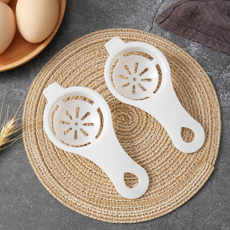 Convenient chicken egg yolk separator with Holder (white)-Hause