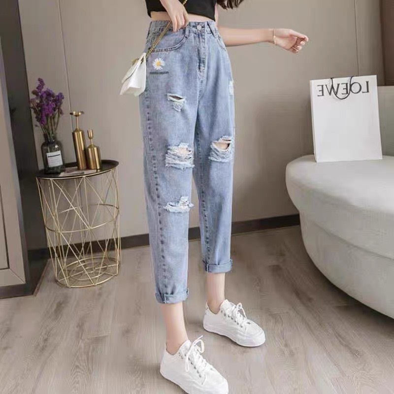 [HCM][40kg~80kg] QUẦN BAGGY JEAN BIG SIZE NỮ 2066