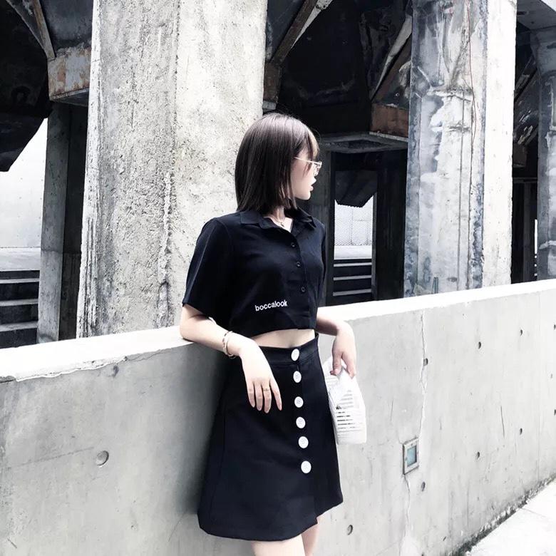 [HCM]Áo crop cổ bẻ nữ - TSS