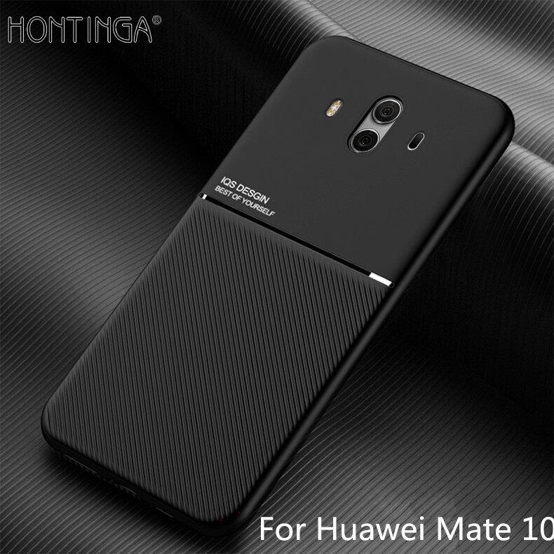 Hontinga For Huawei Mate 10 Mate 10 Pro Case Slim Leather Texture Casing Fahion Slim Matte Protective Phone Case Cove Shockproof Cases Coque Handphone Case