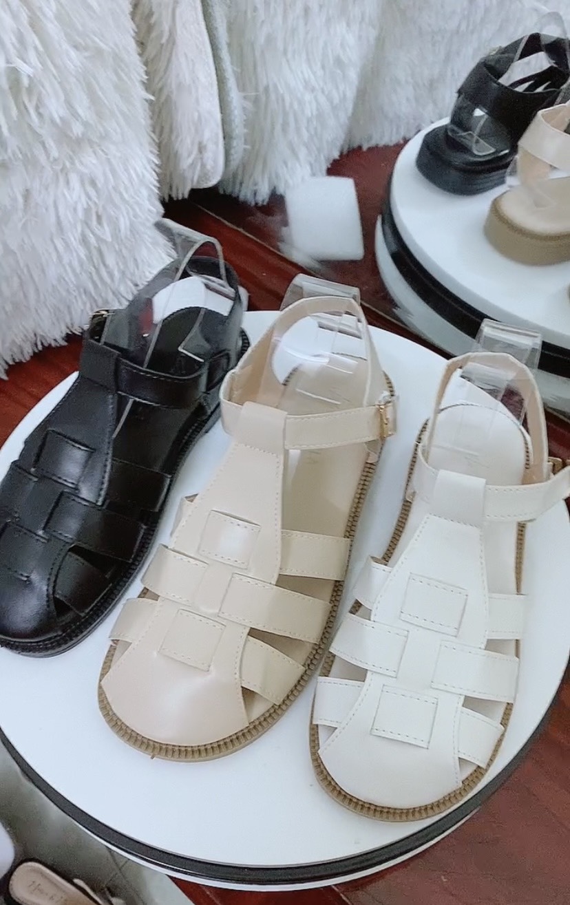 Hàng có sẵn: Giày sandal rọ đan dây form chuẩn 3 màu( chiến binh đế răng cưa)
