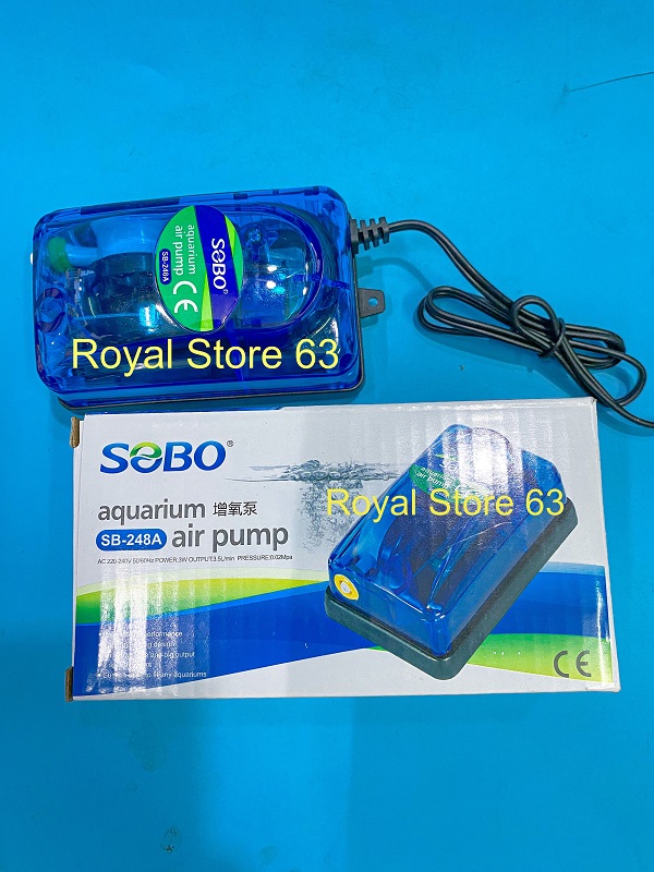 Sobo sb248a máy tạo oxy 1 vòi cho bể cá cảnh