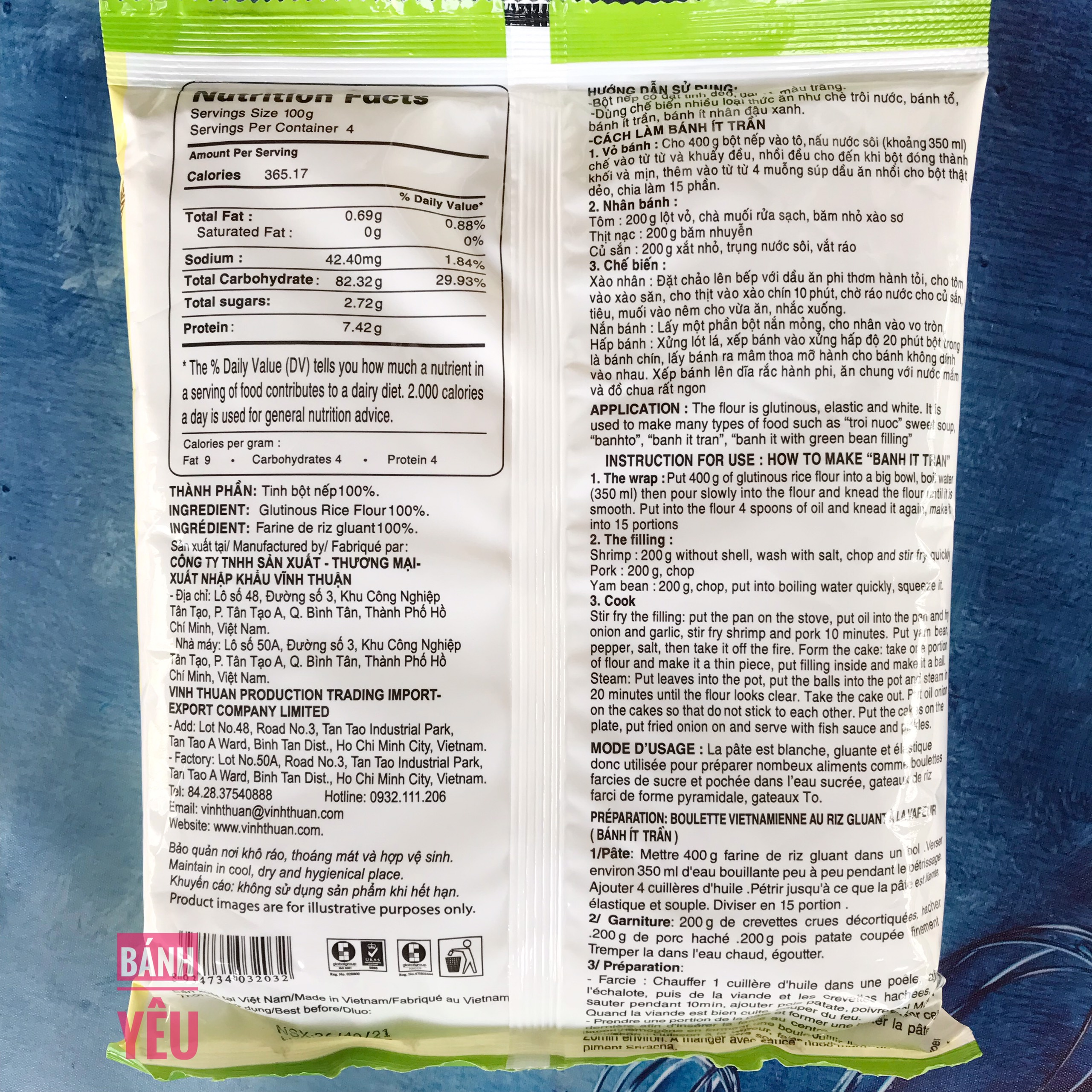 Bột Nếp làm bánh Vĩnh Thuận 400g