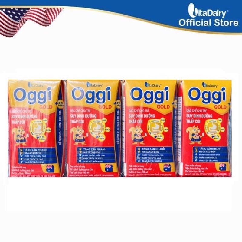 Thùng sữa bột pha sẵn Oggi suy dinh dưỡng 110ml (Thùng 48 hộp)