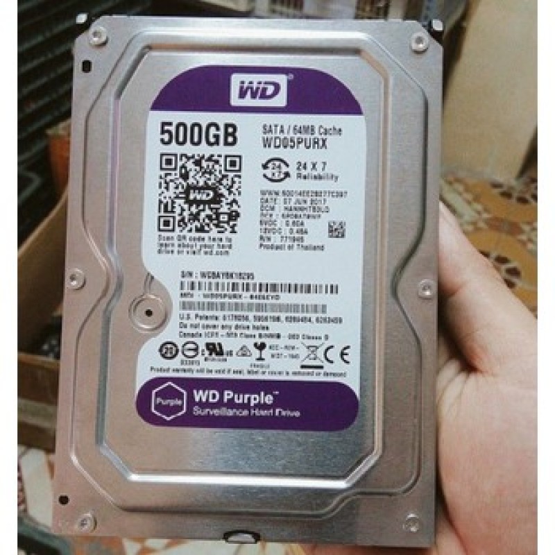 Bảng giá Ổ cứng camera HDD 500GB WD Purple - Bảo hành 1 tháng Phong Vũ