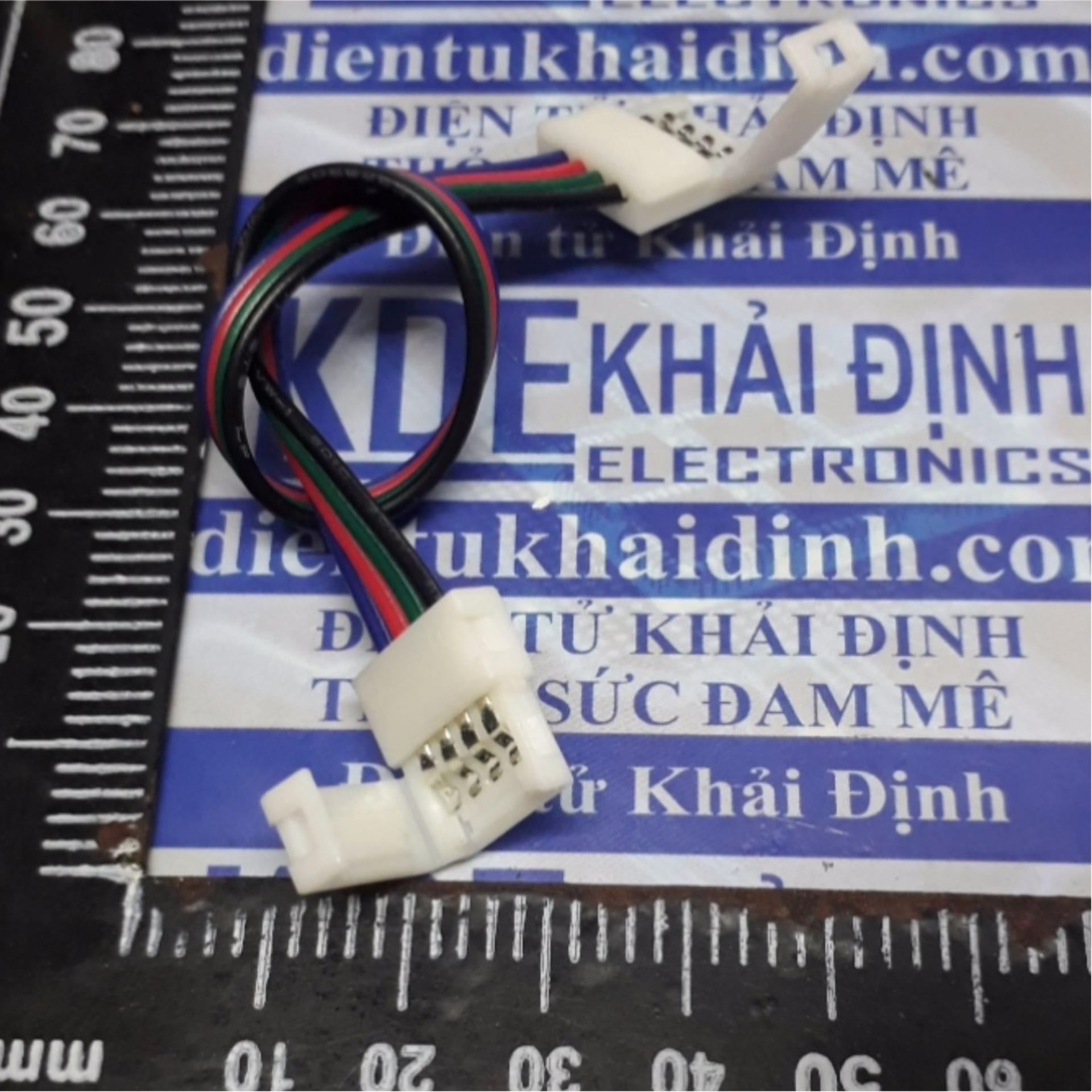 5 dây nối led RGB 4P, 2 đầu jack nhựa 4p, dài 17cm kde2663