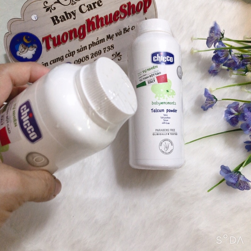 Phấn rôm tinh bột Gạo Chicco cho bé 150g - Italia