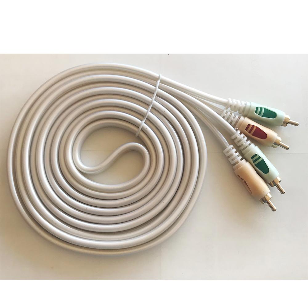 Dây AV, Dây tín hiệu 2 ra 2 đầu bông sen - 3M  ( Trắng )