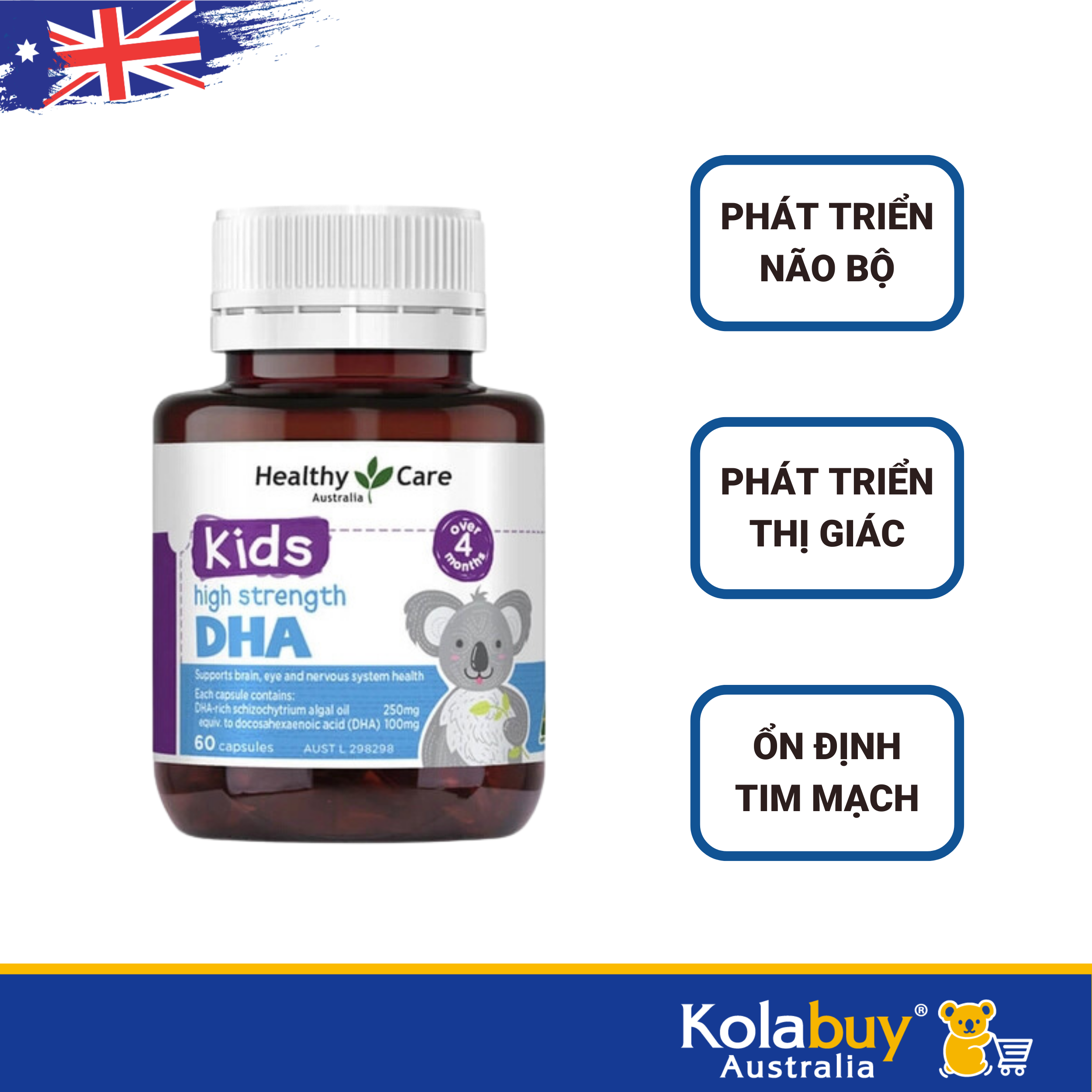 Combo Dha Healthy care và kẽm Bio Island