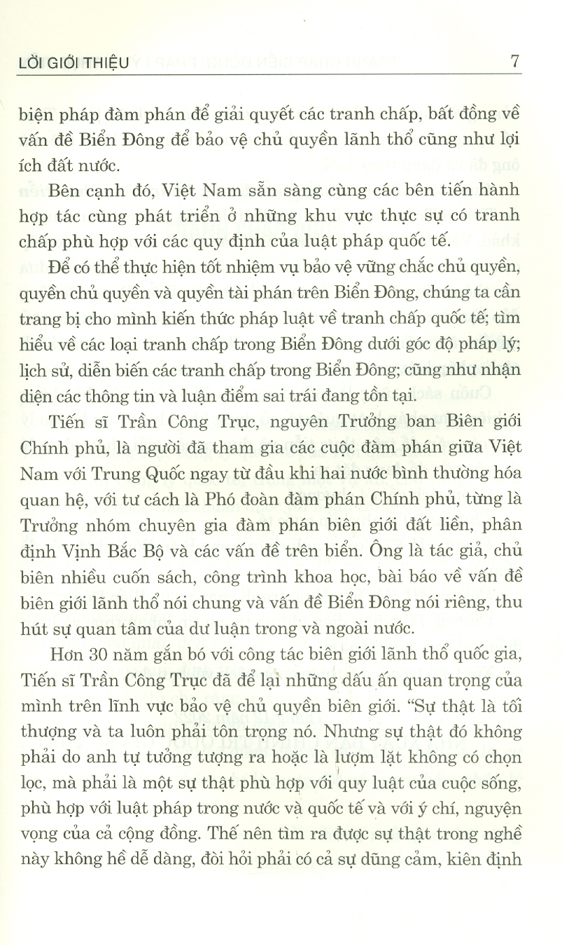 Tranh Chấp Biển Đông - Pháp Lý Và Thực Tiễn