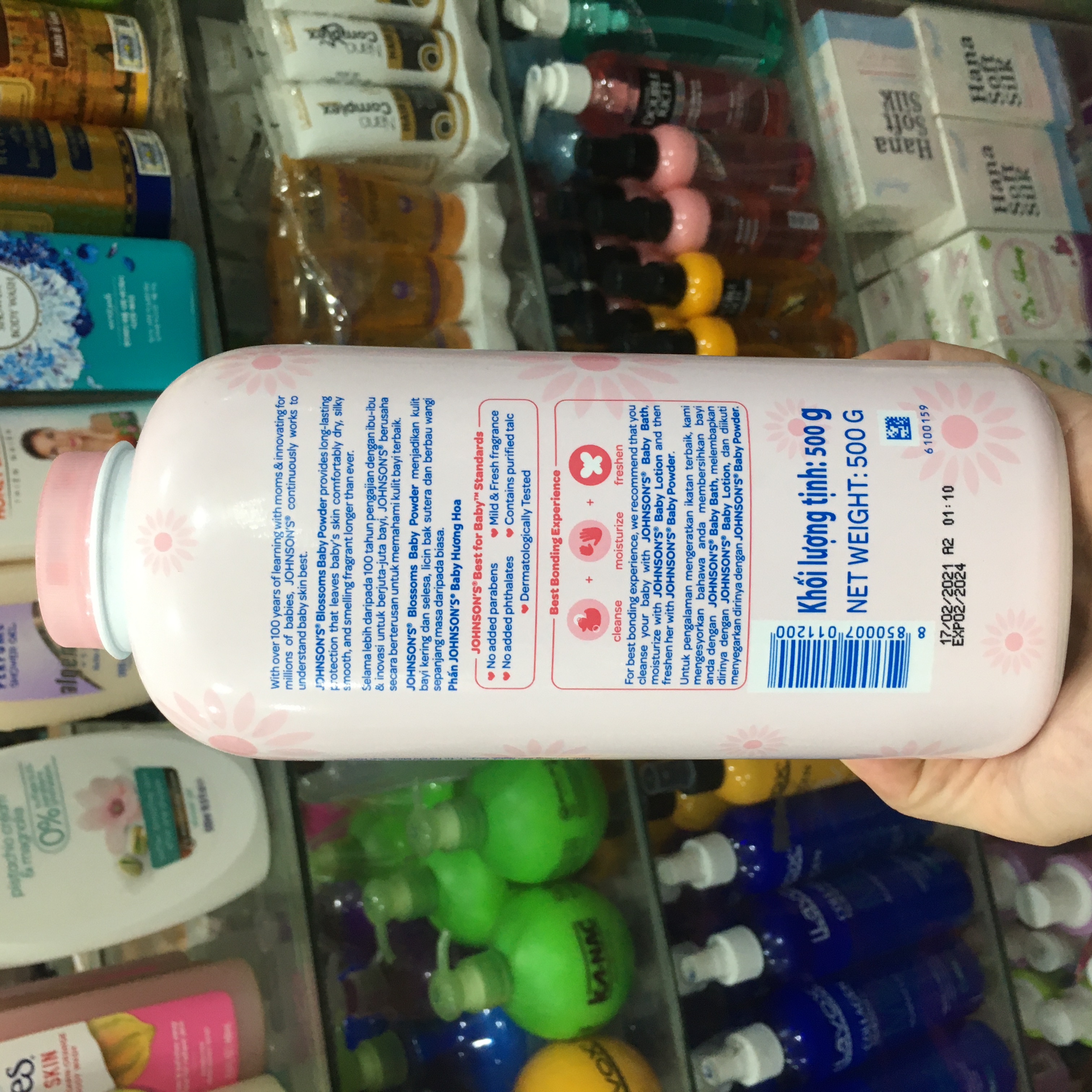 Phấn thơm Johnson's Baby Blossom 500g