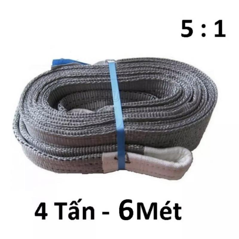 Dây cẩu hàng dây cáp vải cẩu hàng 5:1 Xám Nhập Khẩu 4 Tấn bản 100mm cáp thép giá sỉ