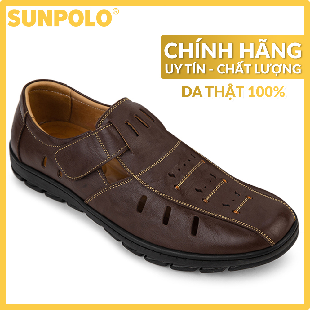 Giày Rọ Nam Da Bò SUNPOLO STA680 (Đen, Nâu)