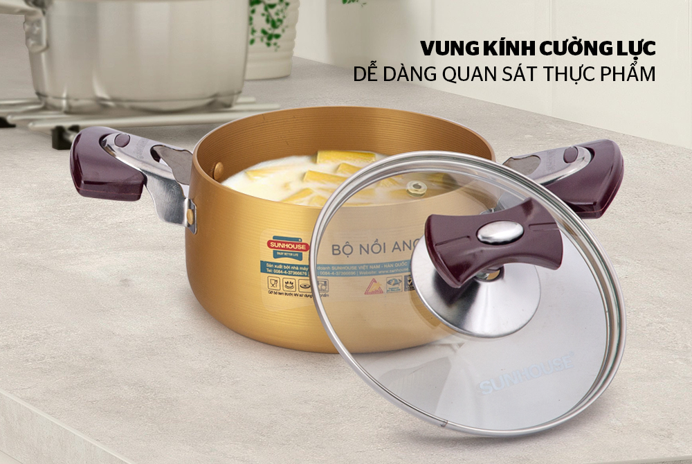 Bộ nồi anod Sunhouse SH6634