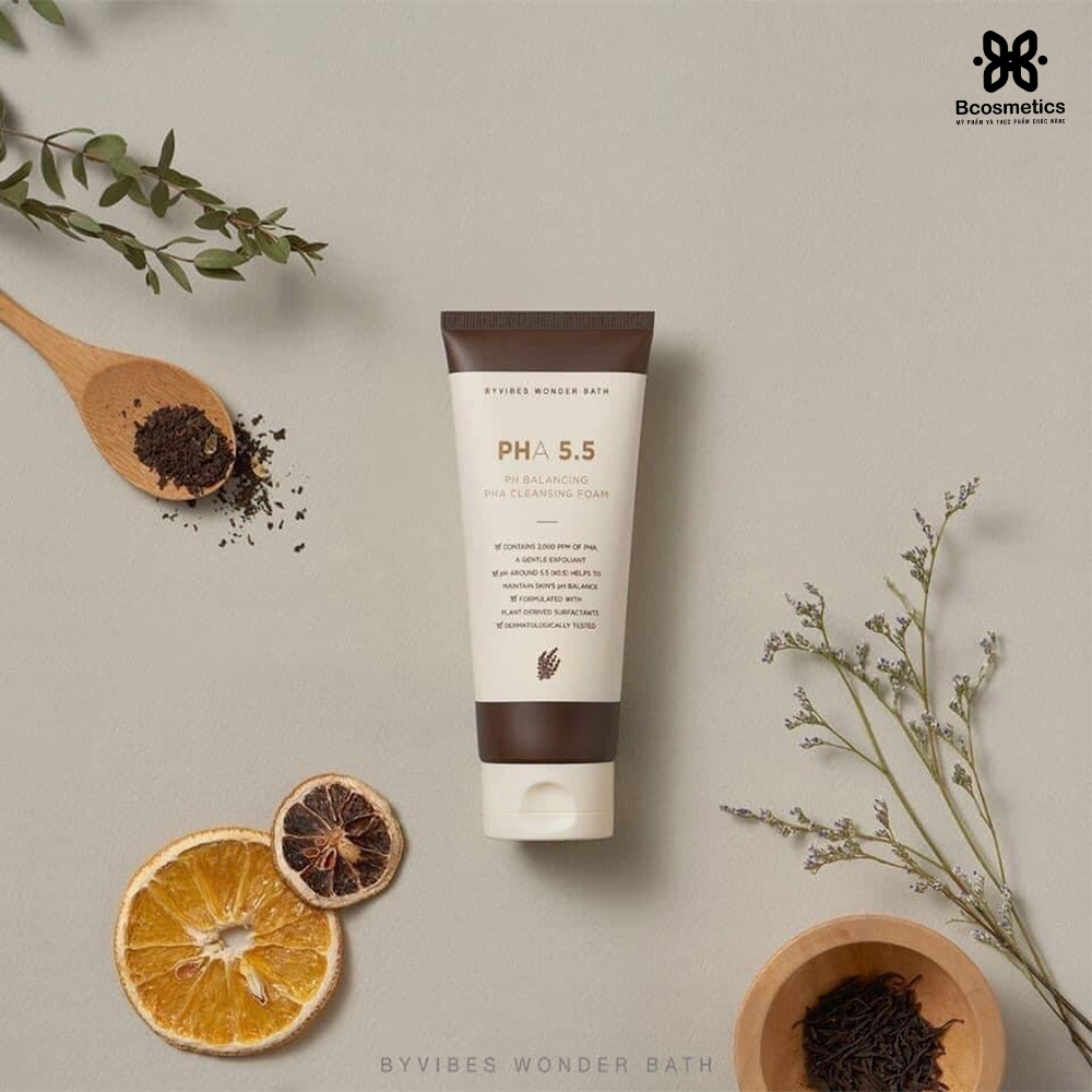 Sữa rửa mặt byvibes wonder bath pha 5.5 dịu nhẹ 130ml