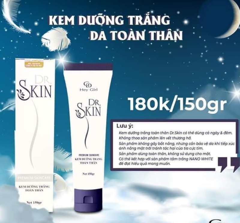 Kem dưỡng trắng toàn thân Body Cream Dr SKIN