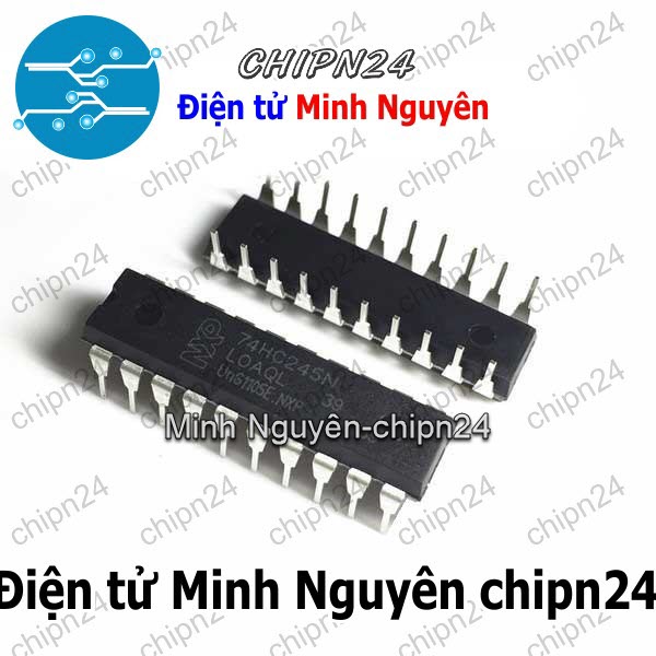 [4 con] (DIP) IC 74245 74HC245 DIP-20 (SN74HC245N) (IC đệm dữ liệu 2 chiều, thu phát 8 BIT với đầu ra 3 trạng thái) - HH000331