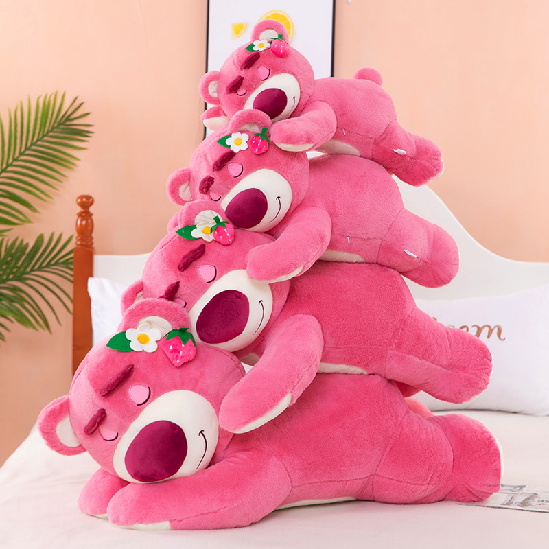 Gấu bông gấu dâu losto gấu remy nằm ngủ siêu hot siêu dễ thương - gối ôm gấu dâu losto gấu remy