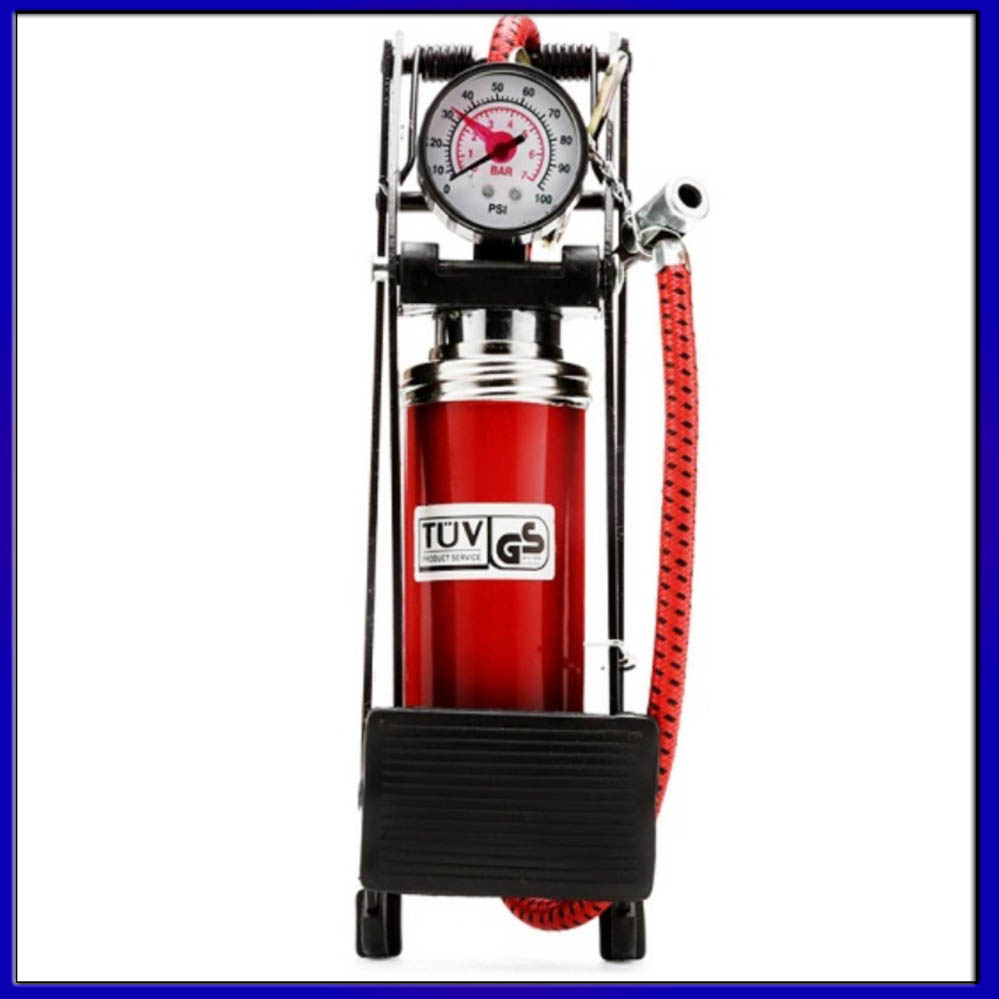 BƠM ĐẠP CHÂN MINI DÙNG CHO XE ĐẠP, XE MÁY, Ô TÔ