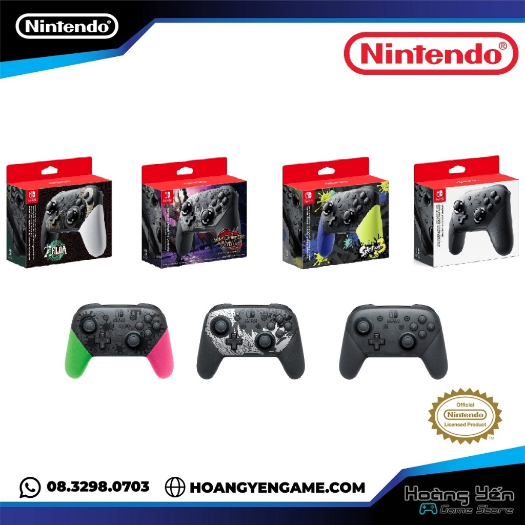 Tay Pro Controller Chính Hãng Nintendo Switch Like new và Cũ