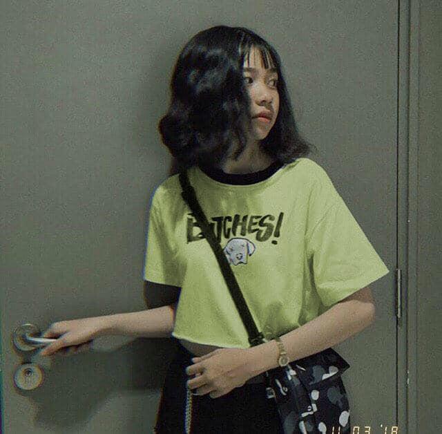 [HCM]Áo croptop nữ in hình BITCHES cực hot