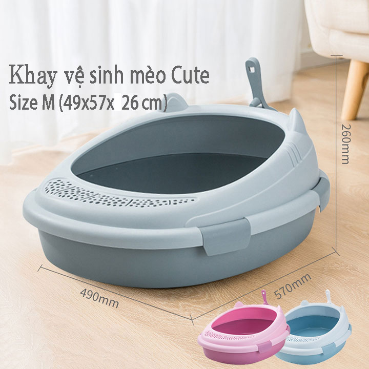 [HOÀN TIỀN 10%]Khay vệ sinh mèo Pet Limitless khay tai mèo - CutePets
