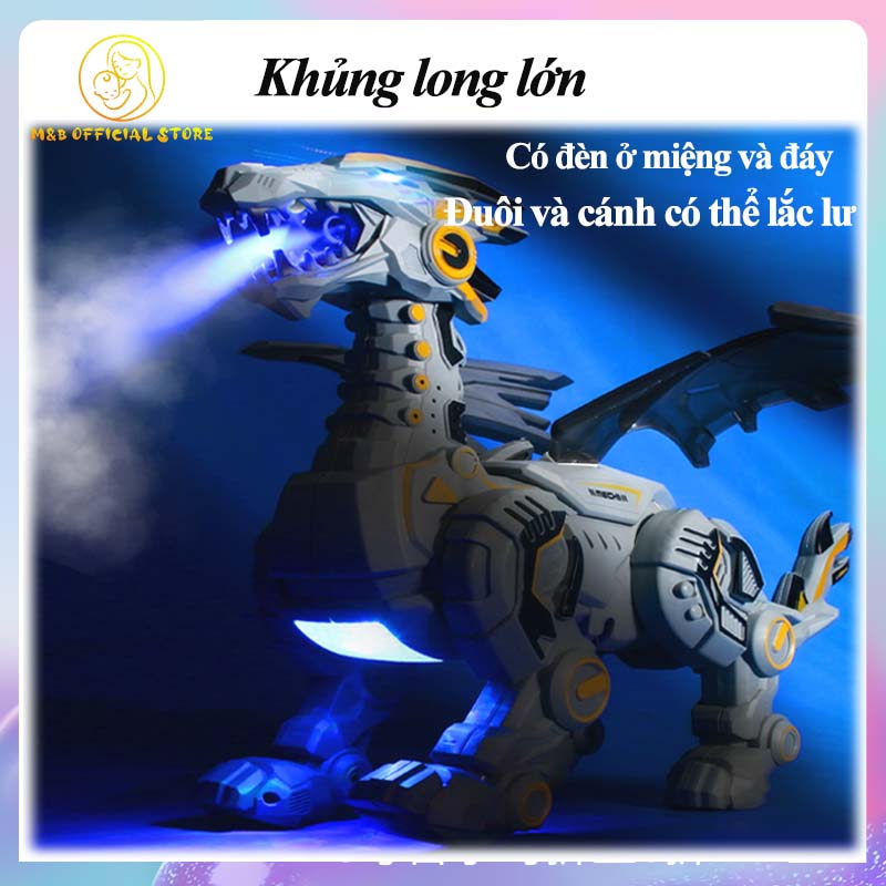 4 Loại khủng long điện Sương mù phun khủng long robot rồng đồ chơi phun lửa phun nước