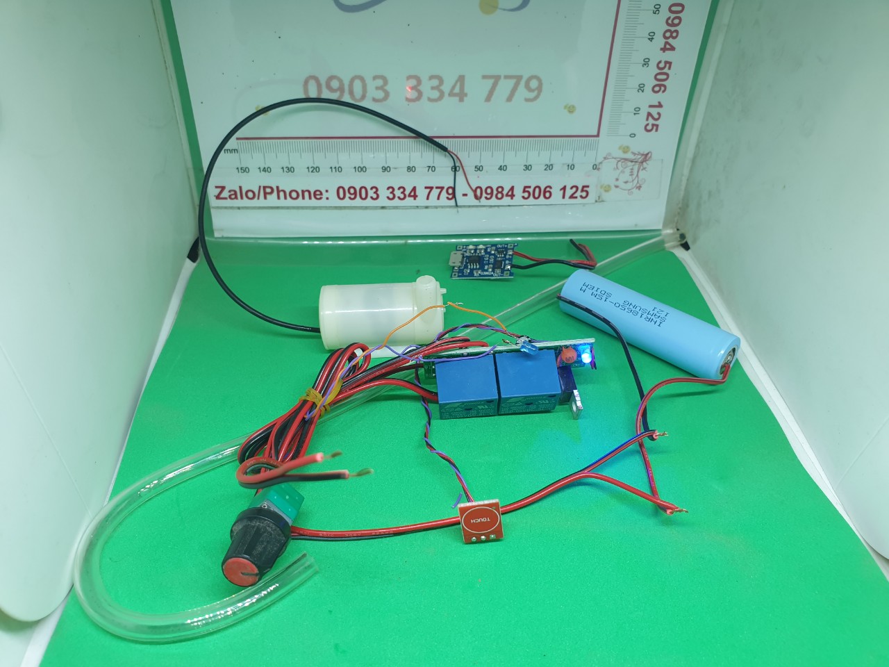 Combo Mạch Chế Máy Rót Rượu cảm biến chạm 3v7 Hàn sẵn  bơm chìm