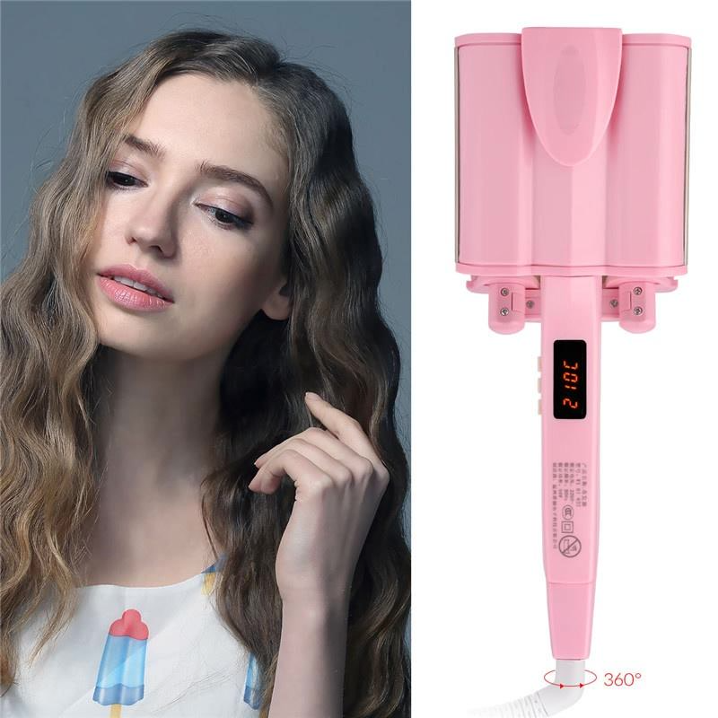 Automatic ceramic hair curler adjustable temperature liquid crystal wire 32mm diameter does not hurt hair electric curler fast delivery
