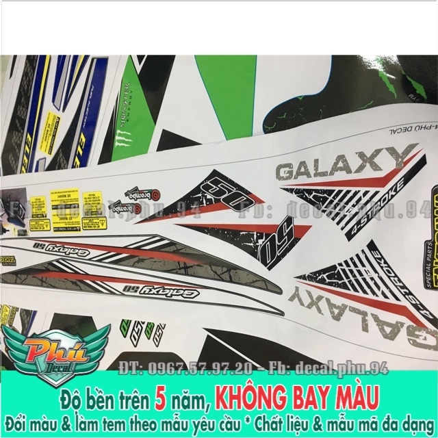 Tem rời Zin Galaxy 50cc đời 2019