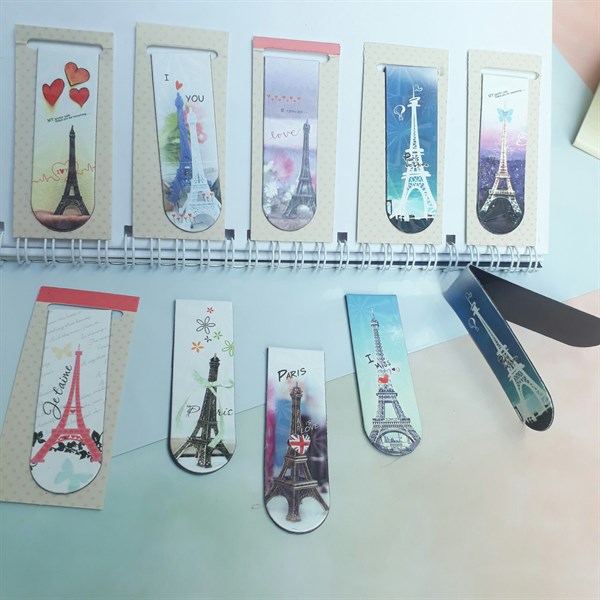 [HCM]Combo 5 Bookmark Nam Châm Đánh Dấu Sách - Tháp Eiffel (Mẫu Ngẫu Nhiên)