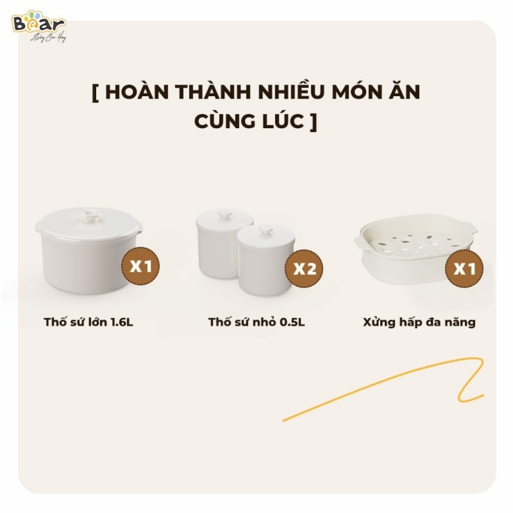 Nồi nấu chậm Bear SB-NNC16 (1.6L) - An Gia Phúc