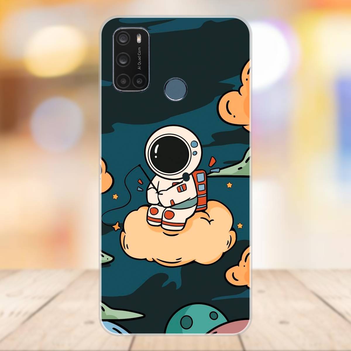 Ốp lưng điện thoại Vsmart Joy 4 dẻo trong Phi Hành Gia Astronaut