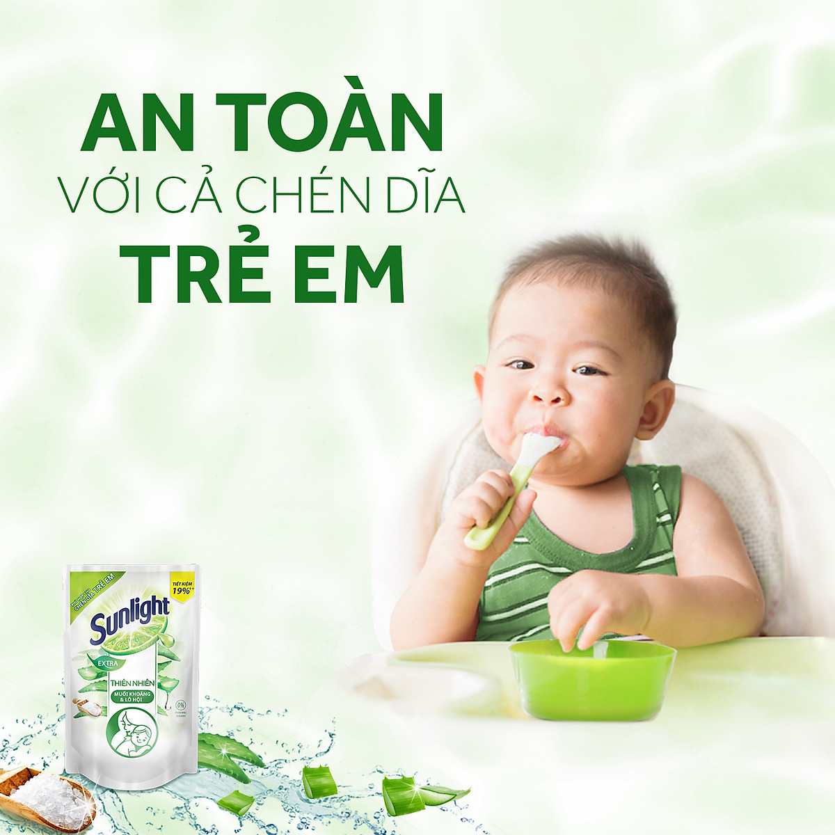 [HCM ship 2h] Nước Rửa Chén Sunlight Thiên Nhiên (Trắng) Túi 720G