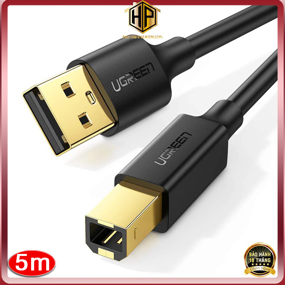 Ugreen 10350 10351 10352 - cáp máy in dài từ 1.5m đến 5m chuẩn usb 2.0 chính hãng