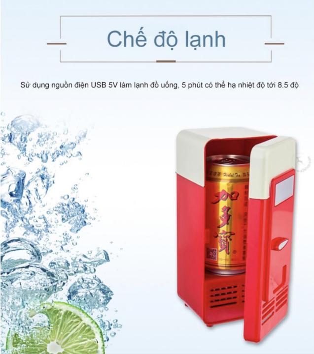 Euro Quality Tủ lạnh nhỏ sạc USB thiết kế hai chiều nóng lạnh 2021