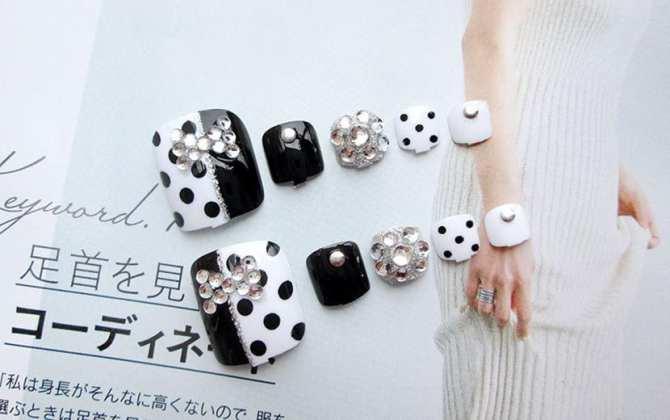 Bộ 24 Móng chân giả ,nail giả , móng giả C3(Tặng kèm keo dán móng)
