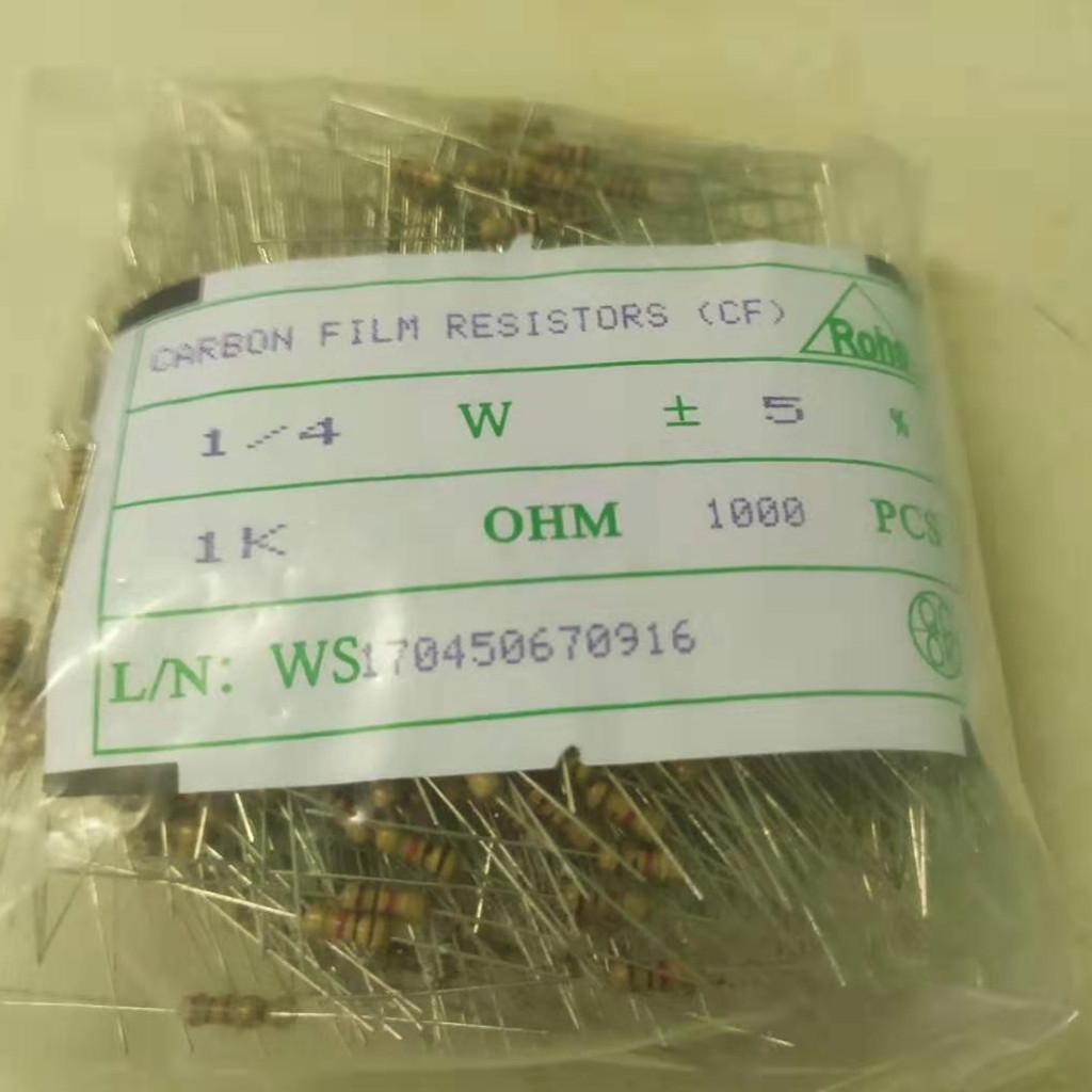 [HCM]Điện trở 1/4W 1K 200 con