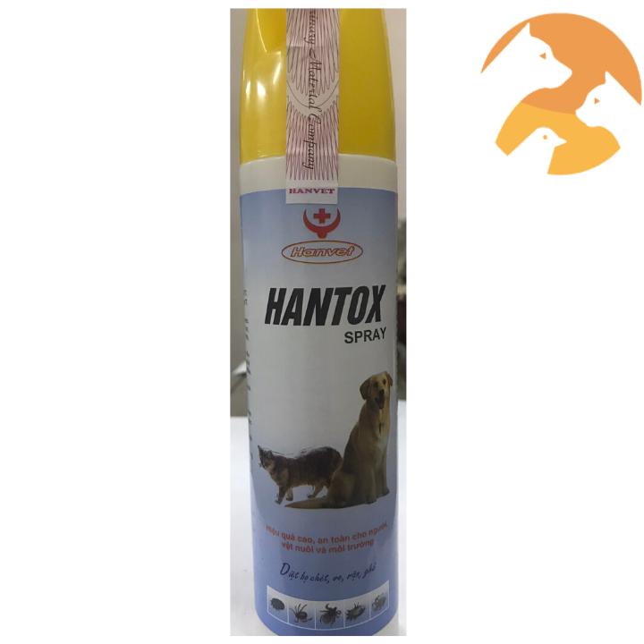 Hantox-Spray [300 ml] Diệt bọ chét, ve, rận, ghẻ