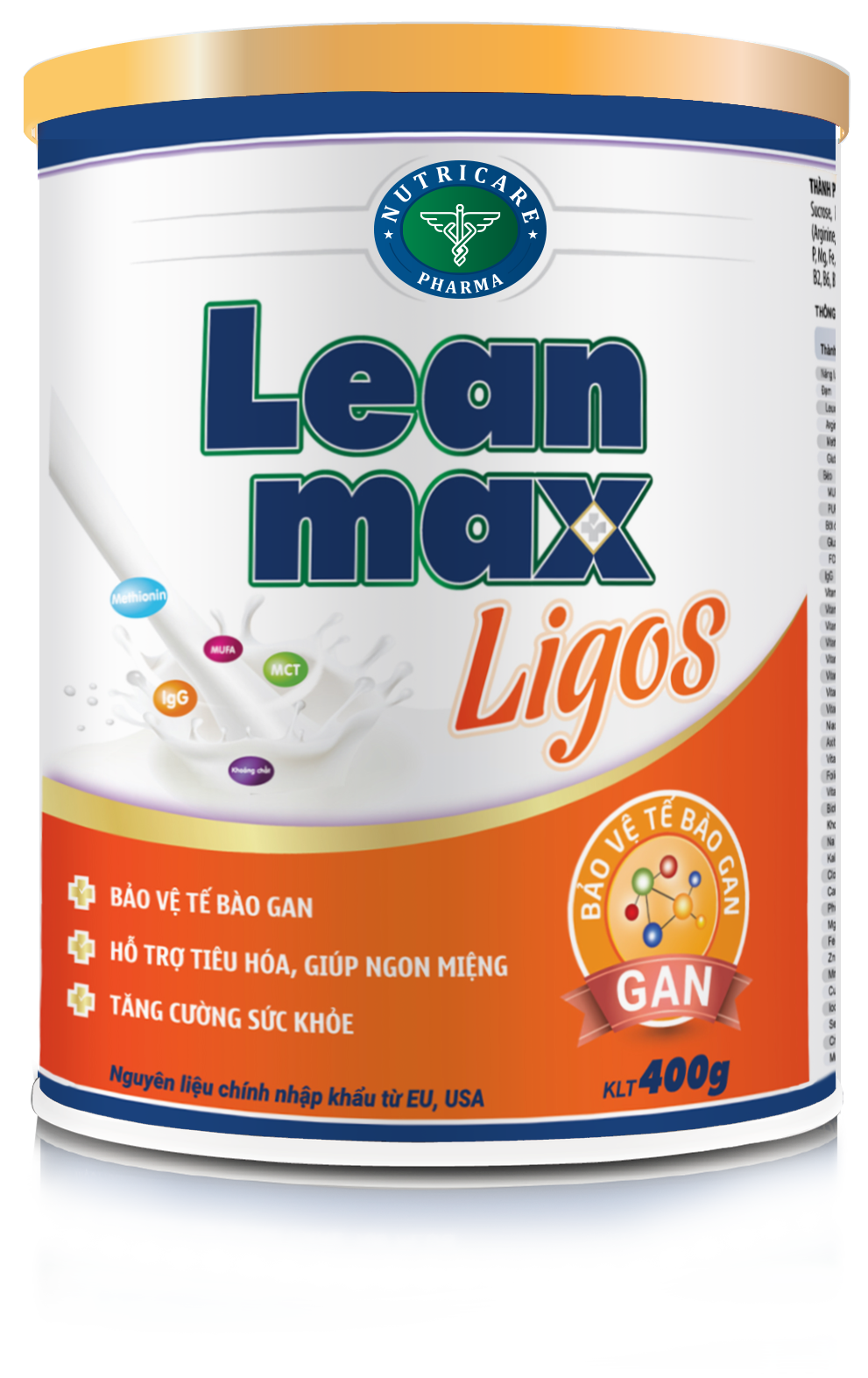 [HCM]sữa Lean Max Ligos 400g( Dinh dưỡng dành cho bệnh Gan)