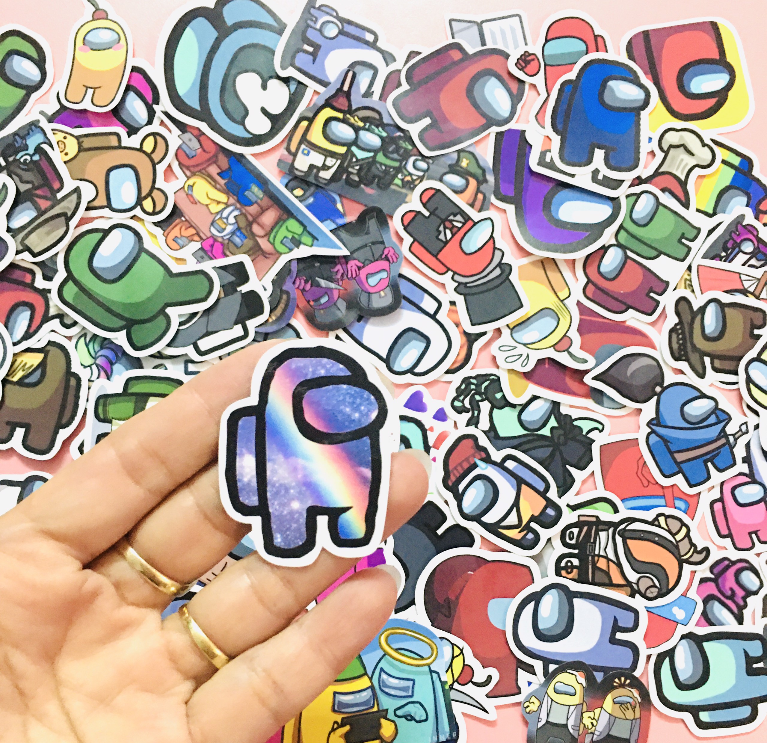 Sticker Among Us set 30-60 ảnh decal hình dán ép lụa