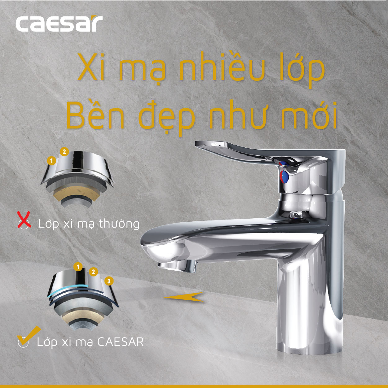 Vòi Lavabo Nóng Lạnh - B490CP